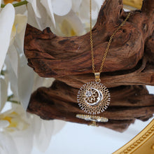 Load image into Gallery viewer, 【Pendant Necklace】Sun Moon Pendant Necklace Stainless Steel Chain Copper Charm Bohemian Elegant Daily Wear for Women Girls