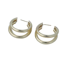 Load image into Gallery viewer, 【Hoop Earrings】Alloy Gold Plated Double - Hoop Earrings, Minimalist &amp; Stylish, Trendy Pick for Women