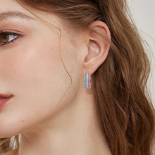 Load image into Gallery viewer, 【Hoop Earrings】Alloy Gold-Plated Colorful Enamel Striped Earrings, Cute &amp; Lively Style for Women