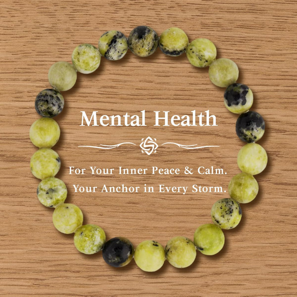 Natural Stone Healing Bracelet Set for Women & Men, Chakra Anxiety Relief Beaded Bracelets, Turquoise Gemstone Elastic Stretch Bracelet for Yoga Meditation, Unisex Spiritual Jewelry Gift