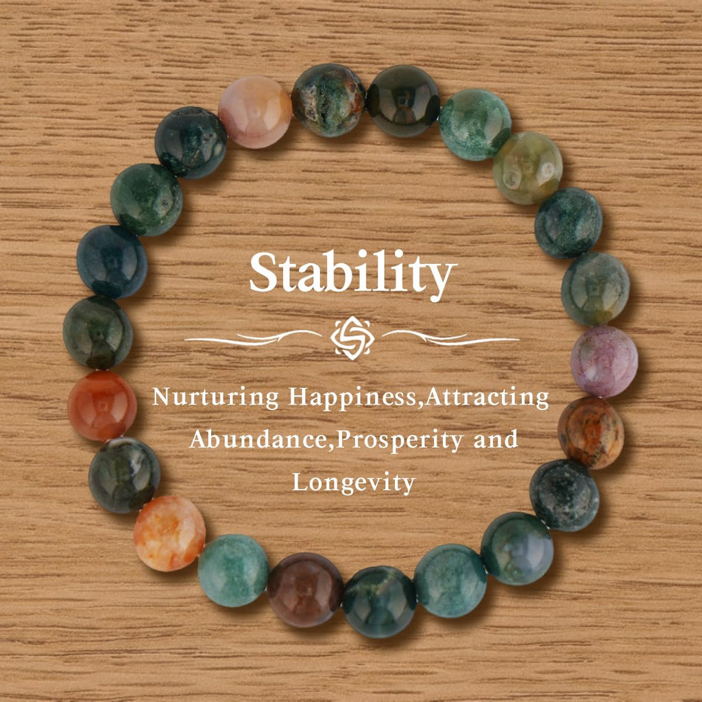 Natural Stone Healing Bracelet Set for Women & Men, Chakra Anxiety Relief Beaded Bracelets, Turquoise Gemstone Elastic Stretch Bracelet for Yoga Meditation, Unisex Spiritual Jewelry Gift