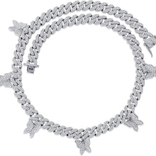 Charger l&#39;image dans la galerie, YOSZO 10mm 6 Times Plated Iced out Small Charm Diamond Cuban Link Choker Chain Necklace for Women Novelty Jewelry Gifts