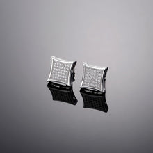 Carregar imagem no visualizador da galeria, YOSZO Square Screw Stud Earrings 5A+ Corlorful Cubic Zirconia 14K Gold Sparkle Hypoallergenic Screw Stud Square Flat Earrings For Men Women