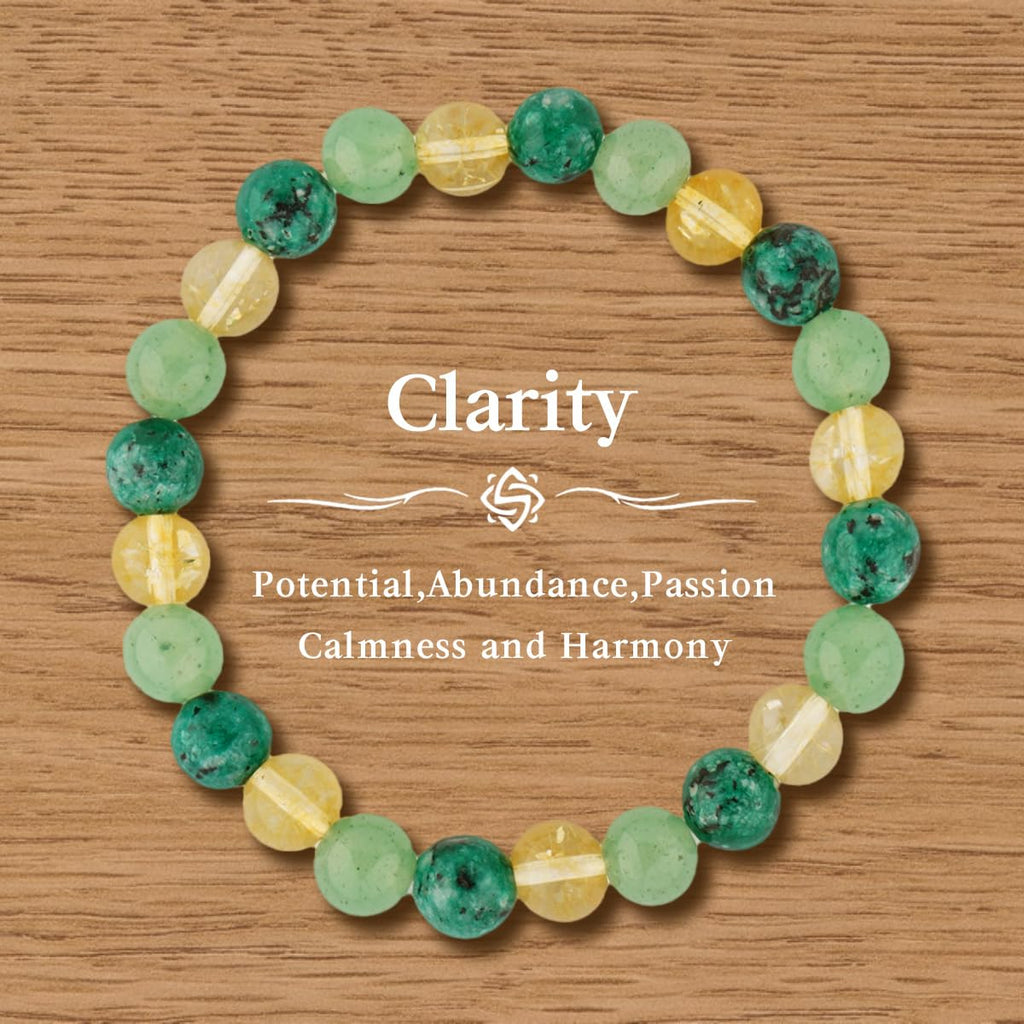 Natural Stone Healing Bracelet Set for Women & Men, Chakra Anxiety Relief Beaded Bracelets, Turquoise Gemstone Elastic Stretch Bracelet for Yoga Meditation, Unisex Spiritual Jewelry Gift