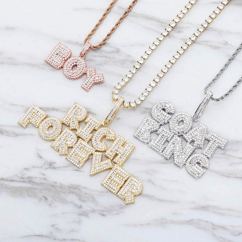 YOSZO Personalized Name Chain Necklace for Women Men Custom Nameplate Pendant Necklace Gift for Girls