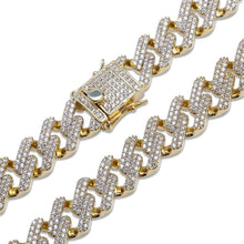 Carica l&#39;immagine nel visualizzatore di Gallery, YOSZO Hip Hop 14mm Miami Cuban Link Chains Fully Iced Out Bling CZ Rapper Bracelet for Men