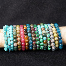 Load image into Gallery viewer, 9PCS Healing Crystal Bracelet Set for Women &amp; Men, 8mm Natural Stone Beaded Bracelets for Anxiety Relief, Good Luck &amp; Protection, Unisex Yoga Meditation Spiritual Jewelry Gift