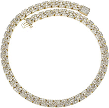 Charger l&#39;image dans la galerie, YOSZO Cuban Link Chain for Men Gold Jewelry Silver Baguette Diamond Miami Choker Necklace for Women 9mm Iced out 14K Gold Plated Gifts for Women
