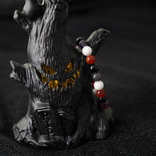 Load image into Gallery viewer, Halloween Beaded Bracelet, Natural Stone Beads in Halloween Charm, Elastic String for Easy Wear, Unisex Spooky Holiday Jewelry Gift for Adults &amp; Kids