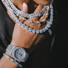 Charger l&#39;image dans la galerie, YOSZO 10mm Iced out Barbed Wire Link Chain 6 Times 14K Gold Filled Necklace for Men Hip Hop Rapper Accessory