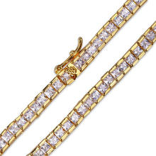 Load image into Gallery viewer, YOSZO 1 Row AAA All Iced Out Tennis Bling 4-6mm Square Cut Lab Simulated Diamond Bracelet 8&quot; 7&#39;&#39;