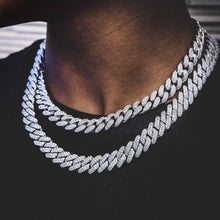 Charger l&#39;image dans la galerie, YOSZO 14mm/18mm 18K Gold Plated Iced Out CZ Lab Diamond Miami Mens Choker Cuban Link Chain for Women Necklace Hip Hop