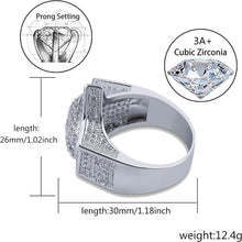 Load image into Gallery viewer, YOSZO 14K Gold Star Ring Iced Out CZ Simulated Diamond 3D Star Punky Rappers 5 Star Ring for Men Engagement Hip Hop Jewelry