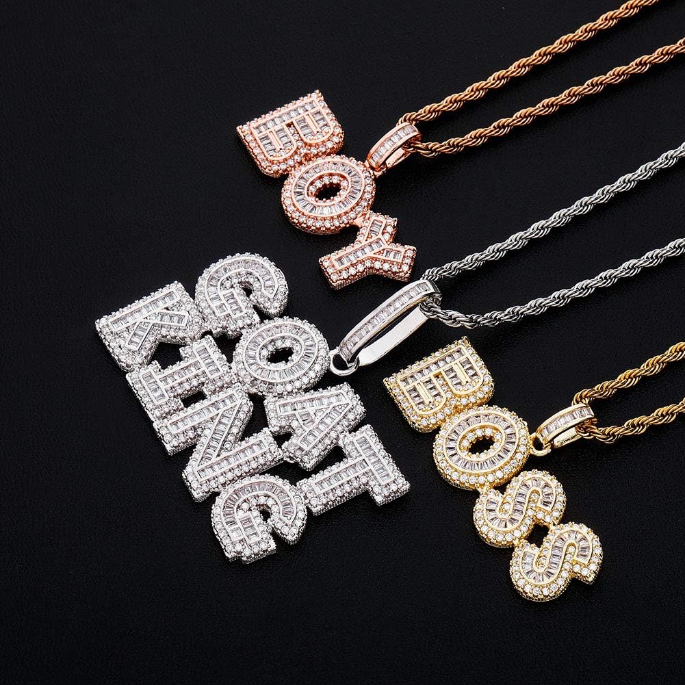 YOSZO Personalized Name Chain Necklace for Women Men Custom Nameplate Pendant Necklace Gift for Girls