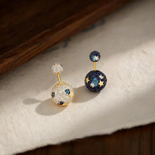 Charger l&#39;image dans la galerie, Celestial Earrings for Women, 14K Gold Plated 925 Sterling Silver, Dual-Ball Design with Star Accents, Hypoallergenic Statement Earrings, Daily Luxury Jewelry Gift for Lover