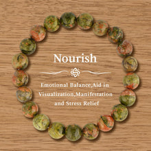 Load image into Gallery viewer, Natural Stone Healing Bracelet Set for Women &amp; Men, Chakra Anxiety Relief Beaded Bracelets, Turquoise Gemstone Elastic Stretch Bracelet for Yoga Meditation, Unisex Spiritual Jewelry Gift