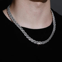 Charger l&#39;image dans la galerie, YOSZO Cuban Link Chain for Men Gold Jewelry Silver Baguette Diamond Miami Choker Necklace for Women 9mm Iced out 14K Gold Plated Gifts for Women