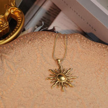 Load image into Gallery viewer, 【Pendant Necklace】Stainless Steel Chain with Sun-Shaped Pendant, Vibrant&amp;Warm Style for Fashion Women