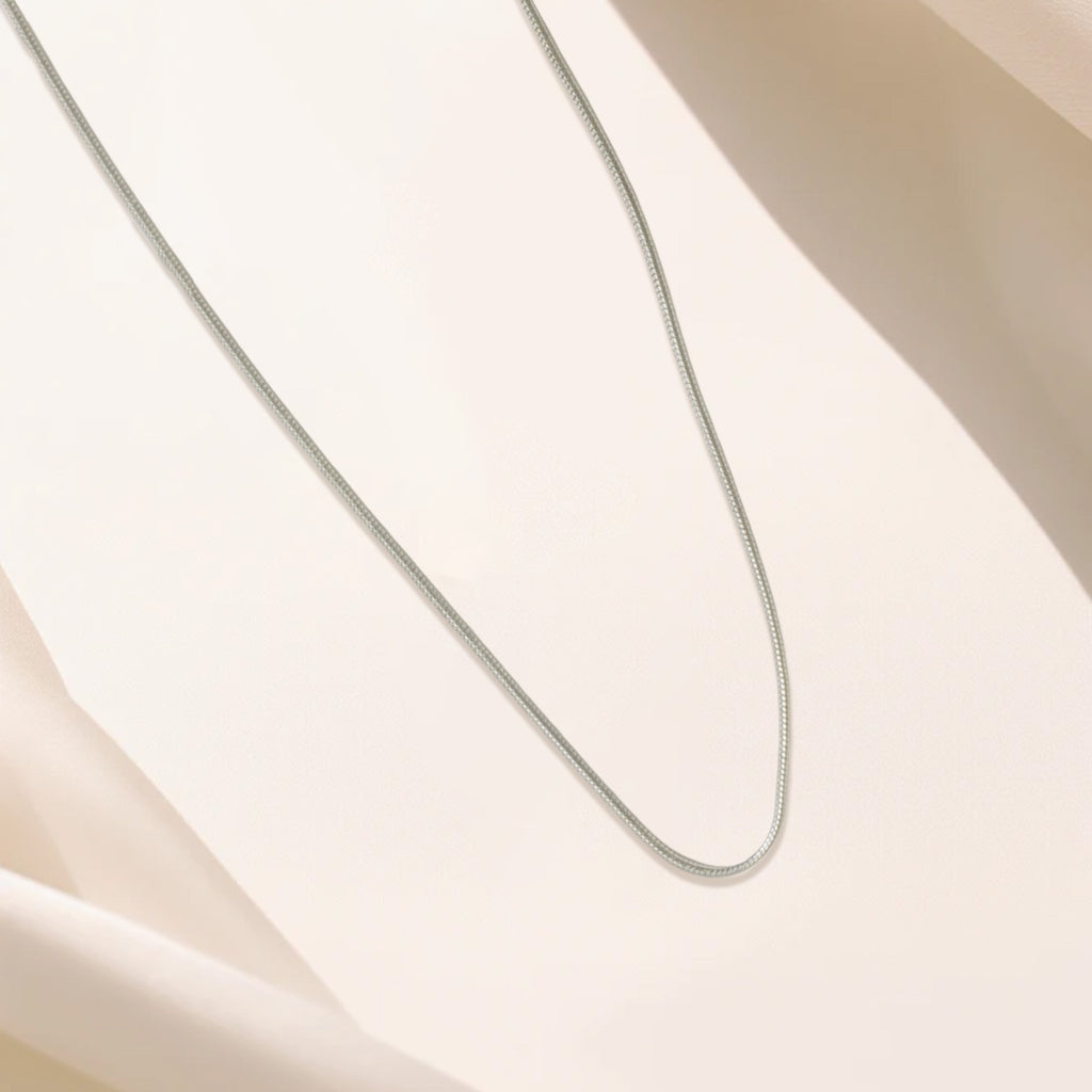 【Thin Snake Chain】Minimalist Versatile Silver - Plated Alloy Necklace, Perfect for Daily & Office Wear, Ideal for Fashion Ladies