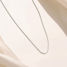 Load image into Gallery viewer, 【Thin Snake Chain】Minimalist Versatile Silver - Plated Alloy Necklace, Perfect for Daily &amp; Office Wear, Ideal for Fashion Ladies