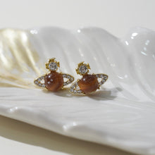 Load image into Gallery viewer, 【Stud Earrings】Gold-Plated Saturn-Style Studs - Delicate Gifts for Girlfriend