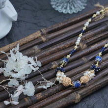 Load image into Gallery viewer, 【Earrings&amp;Necklace】Elegant Lapis Lazuli &amp; Pearl Jewelry Set for Graceful Women, Charming Blue-White Design