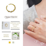 Cincin Anggur Rama-rama, Halus, Barang Kemas Aloi Emas Zirkon, Gaya Romantik dan Manis, Sesuai untuk Pakaian Harian dan Pesta stainless  steel  ring