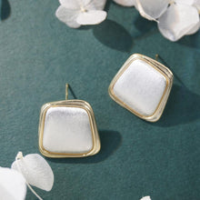 Load image into Gallery viewer, 【Stud Earrings】Silver Geometric Irregular Rectangle Earrings, Minimalist Chic for Fashion Lovers