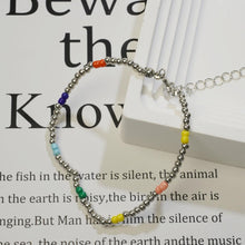 Laden Sie das Bild in den Galerie-Viewer, Gelang Manik, Manik Resin Berwarna-warni, Rantai Bersalut Perak, Riang dan Serba guna, Sesuai untuk Dipakai Harian, Sesuai untuk Belia Bangles Bracelets