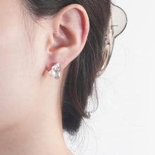 Laden Sie das Bild in den Galerie-Viewer, Subang Stud, Kristal Geometrik Ungu, Dengan Mutiara dan Zirkon, Halus dan Manis, Untuk Wanita Fesyen cute  earrings