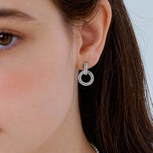 Load image into Gallery viewer, 【Stud Earrings】Double - Circle Zircon Linked Earrings, Modern &amp; Glamorous, Ideal for Women Loving Chic Styles