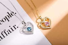 Carregar imagem no visualizador da galeria, YOSZO Forever Love Heart Chain for Women 925 Sterling Silver Iced out Birthstone Pendant Necklace for Women Valentine Mother’s Day Jewelry Birthday Gift