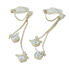 Load image into Gallery viewer, 【Clip Earrings】Golden Clip Earring with Shining Zircon, Skin-Friendly Earrings for Women, Fashion Accessory for Everyday Wear