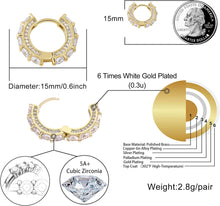 Load image into Gallery viewer, YOSZO Gold Hoop Earrings 14K Gold Silver 5A+ Diamond Cubic Zirconia Hoop Huggie Earrings Cartilage Hypoallergenic Hoop Cuff Earrings For Men Women