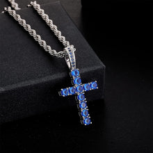 Carregar imagem no visualizador da galeria, YOSZO 18K Gold Plated Iced Out Cubic Zirconia Classic Ankh Nail Mini Cross Egyptian Pendant Necklace Hip Hop Jewelry for Men Women with Stainless Rope Chain