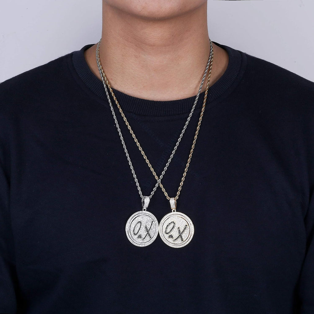 YOSZO Micropave CZ Iced Out Spinner Tree of Life XO Pendant Necklace Hip Hop Jewelry for Men