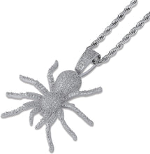 Load image into Gallery viewer, YOSZO  Hip Hop Iced Out Spider Design Pendant Necklace with Micropave Simulated Diamond