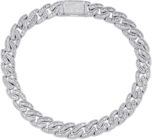 Charger l&#39;image dans la galerie, YOSZO 14mm Iced out 6 Times 14K Gold Filled Custom Baguette Diamond Miami Cuban Link Chain Choker for Men with Box Clasp