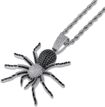 Load image into Gallery viewer, YOSZO  Hip Hop Iced Out Spider Design Pendant Necklace with Micropave Simulated Diamond