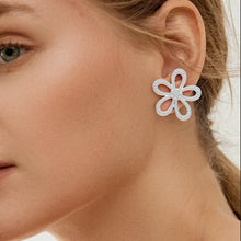 Load image into Gallery viewer, 【Stud Earrings】Zircon Inlaid Hollow Flower Earrings, Romantic &amp; Fresh, Ideal for Women Loving Sweet Styles