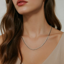Load image into Gallery viewer, 【Thin Snake Chain】Minimalist Versatile Silver - Plated Alloy Necklace, Perfect for Daily &amp; Office Wear, Ideal for Fashion Ladies