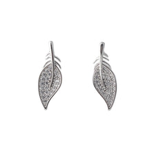 Load image into Gallery viewer, 【Stud Earrings】Zircon Inlaid Feather Stud Earrings, Light &amp; Sparkly, Ideal for Women Loving Natural Style Accessories