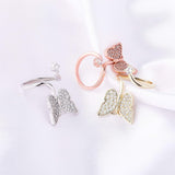 YOSZO 14K Gold Plated Iced out Adjustable Finger Tip Nail Ring for Women Nail Protect Novelty Fashion Jewelry