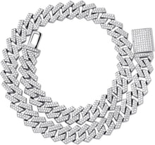 Charger l&#39;image dans la galerie, YOSZO Cuban Link Chain for Men 14mm 6 Times 14K Gold Plated Iced out Lab Diamond Miami Curb Cadenas De Oro Para Hombres Choker for Women with Box Clasp Hip Hop