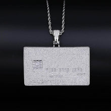 Carica l&#39;immagine nel visualizzatore di Gallery, YOSZO Pendant Necklace Men Rope Gold Chain for Women Iced out 18K Gold Plated Cubic Zirconia V Card Pendant Chain Custom Name Necklace 24 Stainless Steel