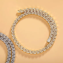 Charger l&#39;image dans la galerie, YOSZO Cuban Link Chain for Men Gold Jewelry Silver Baguette Diamond Miami Choker Necklace for Women 9mm Iced out 14K Gold Plated Gifts for Women