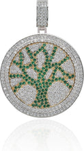 Laden Sie das Bild in den Galerie-Viewer, YOSZO Micropave CZ Iced Out Spinner Tree of Life XO Pendant Necklace Hip Hop Jewelry for Men