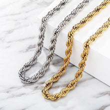 Charger l&#39;image dans la galerie, YOSZO Rope Gold Necklace for Women Choker Necklace Gold Chain for Men 8mm 14K Gold Plated Twist Rope Gifts for Women