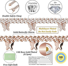 Load image into Gallery viewer, YOSZO 10mm 6 Times Plated Iced out Small Charm Diamond Cuban Link Choker Chain Necklace for Women Novelty Jewelry Gifts