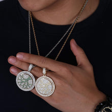 Laden Sie das Bild in den Galerie-Viewer, YOSZO Micropave CZ Iced Out Spinner Tree of Life XO Pendant Necklace Hip Hop Jewelry for Men